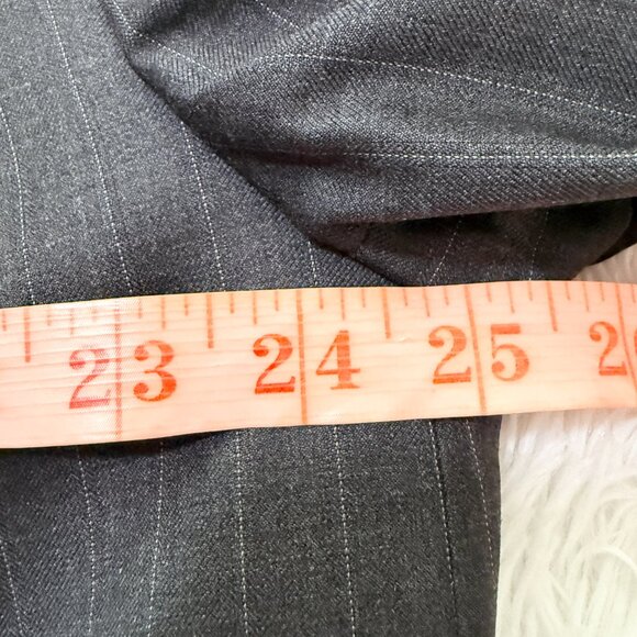 Men Woolmark 100% Wool Stripe Blazer Mid Length Suit in Black Size 50R - Picture 5 of 7